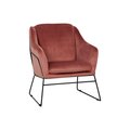 Patio Trasero 32 x 26.38 x 30.3 in. Harmony Velvet Accent Armchair, Royal Rose PA2451775